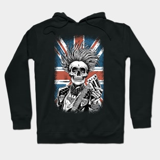 Punk Til I Die- Old Aged Skeleton Punk Hoodie